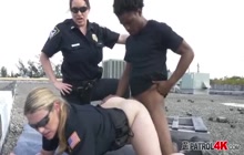 Putting hard a big black cock is a duty that only the two horny cops know how to do it better.