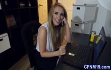 Cfnm teen in office sucks and rides bbc